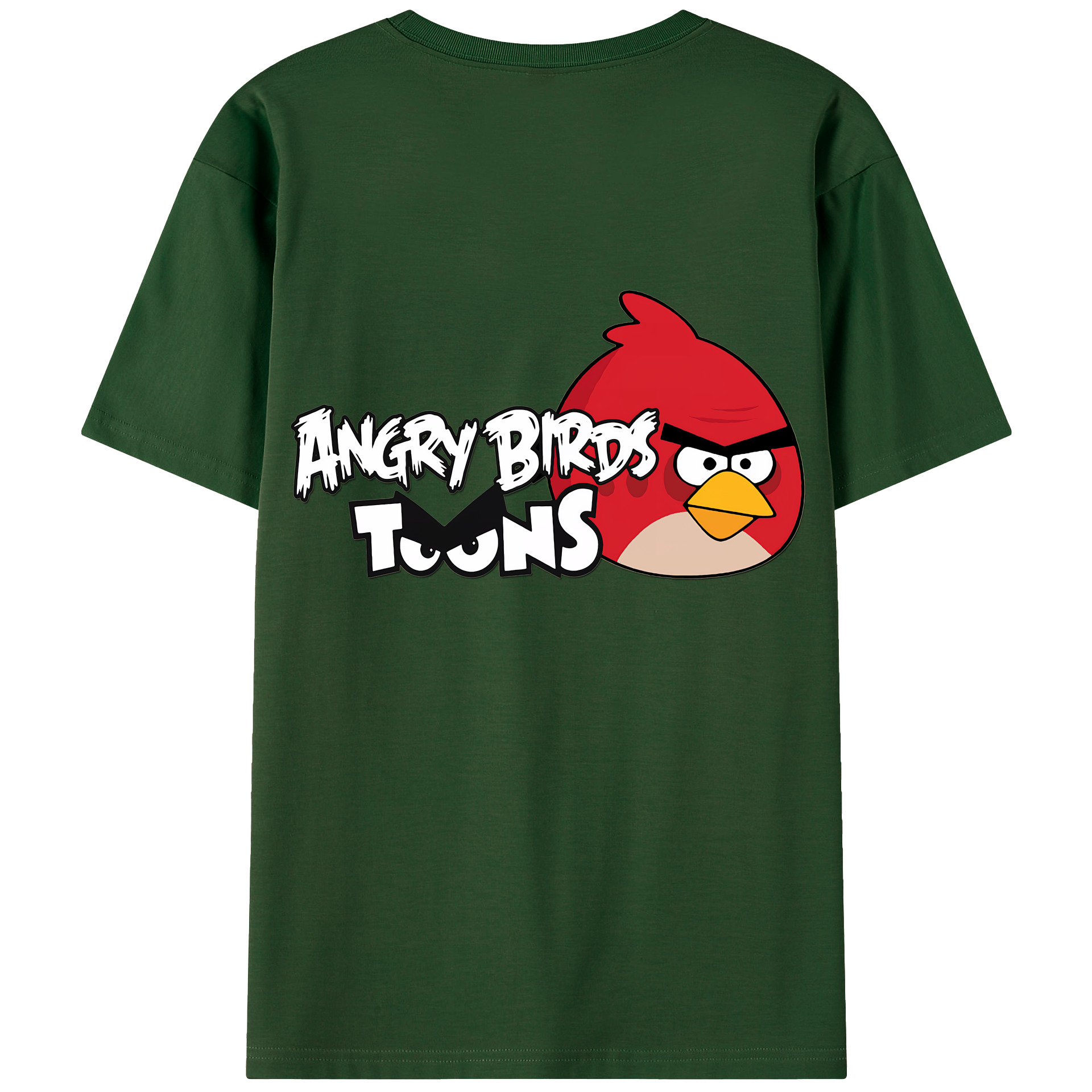 （画像用） Angry Birds アングリーバード 綿100％半袖Tシャツ（背面プリント）